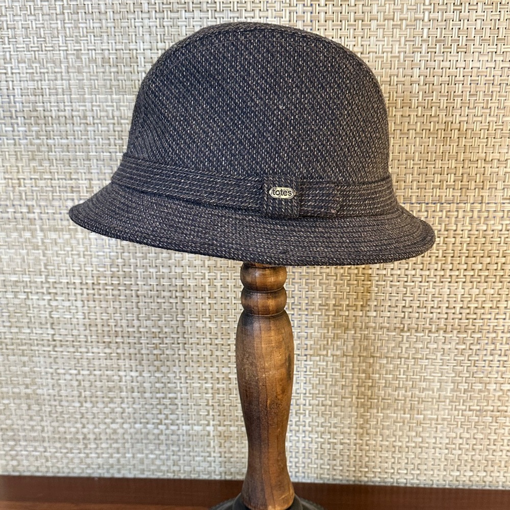 🌟HP🌟VTG 1980-90s Totes Wool Blend Brown & Black Tweed Walking Hat L